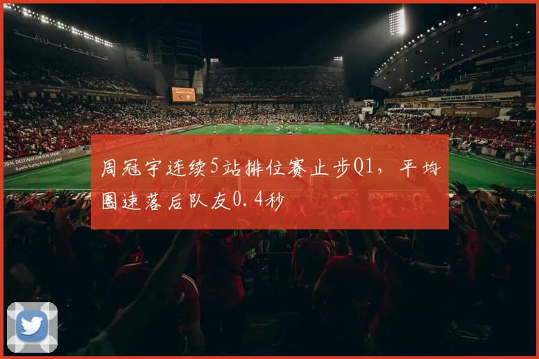 周冠宇连续5站排位赛止步Q1,平均圈速落后队友0.4秒